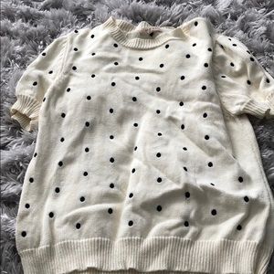 Vici Cream Polka Dot Top